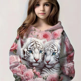 2-12Y Kids Girl  Long Sleeve Cute Hoodies