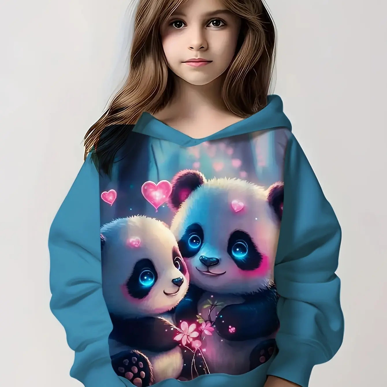 2-12Y Kids Girl  Long Sleeve Cute Hoodies
