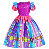 2-9Y Kid Baby Girl Rainbow Candy Costume Cosplay Lollipop Princess Dress