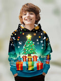2-12Y Kids Boys Long Sleeve 3D Christmas Print Spring Fall Hoodie