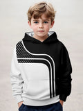 2-12Y Kids Boys  Long Sleeve 3D Fashion Print Spring Fall Hoodie