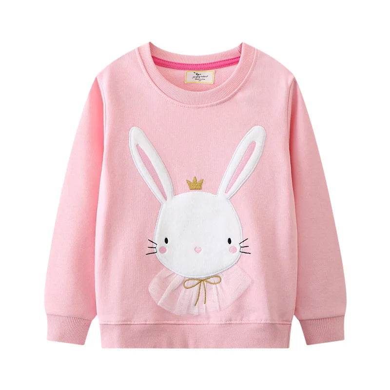 2-7T Fairy Tale Girls Sweatshirts Autumn Spring Long Sleeve Hooded Shirts