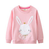 2-7T Fairy Tale Girls Sweatshirts Autumn Spring Long Sleeve Hooded Shirts