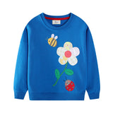 2-7T Fairy Tale Girls Sweatshirts Autumn Spring Long Sleeve Hooded Shirts