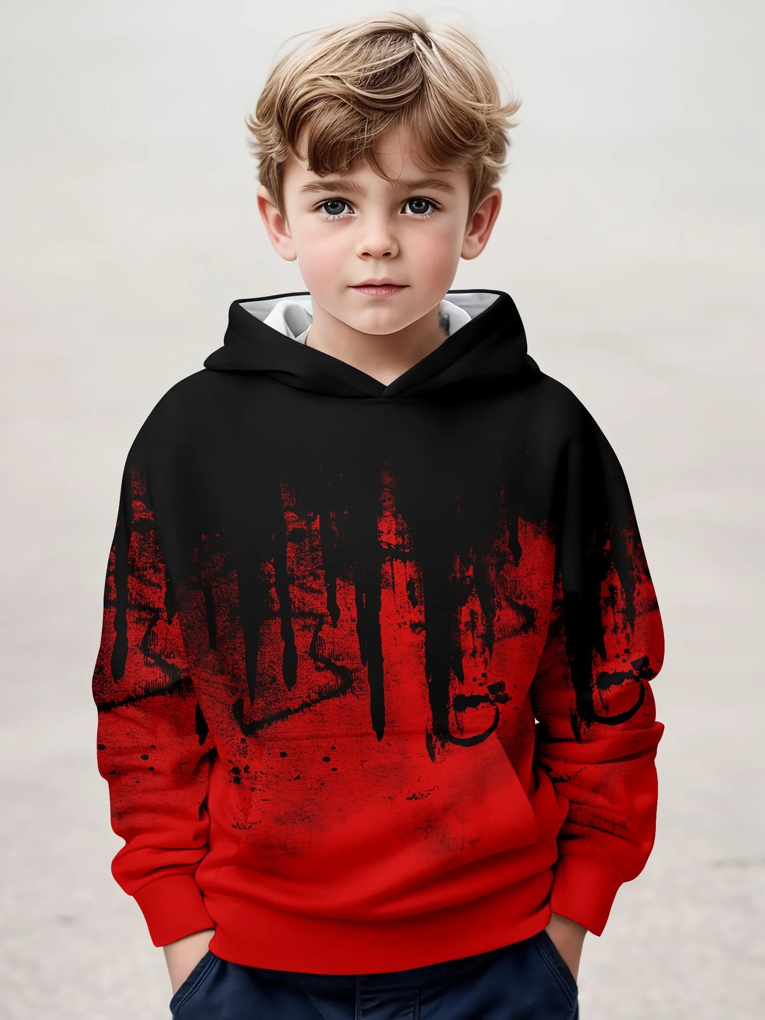 2-12Y Kids Boys  Long Sleeve 3D Fashion Print Spring Fall Hoodie