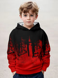 2-12Y Kids Boys  Long Sleeve 3D Fashion Print Spring Fall Hoodie