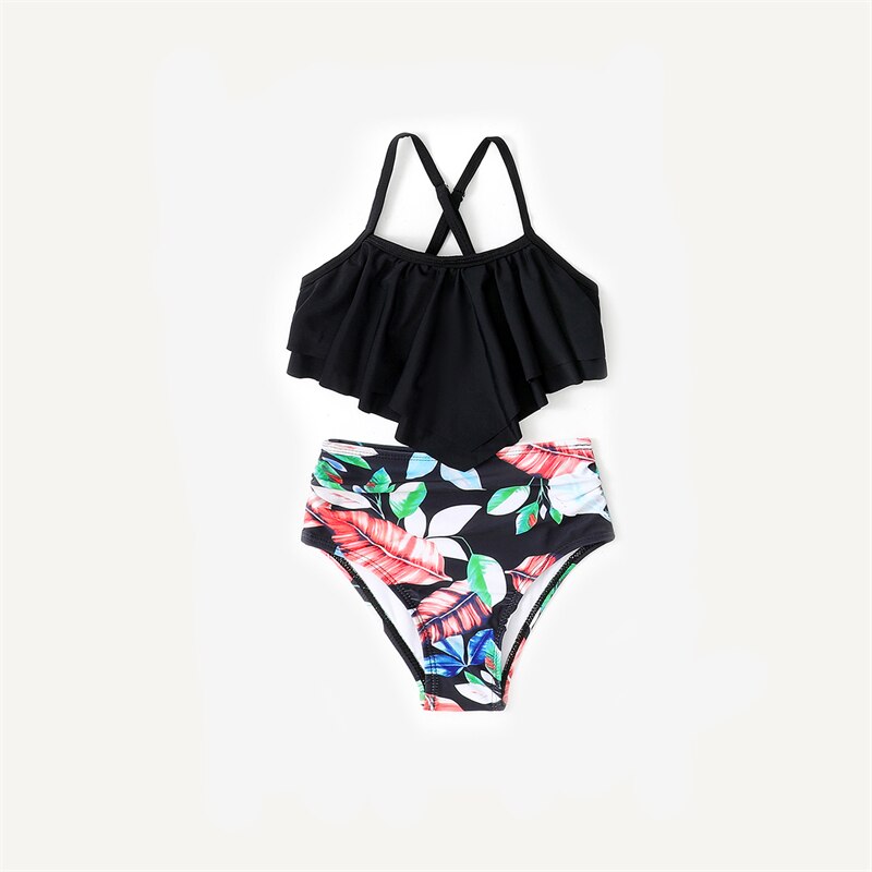 Family Matching Mother Daughter Look Same Swimsuits