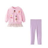 2-7Y Kid Girl Sets  Autumn Winter 2 Pcs Mouses Cat Outfits