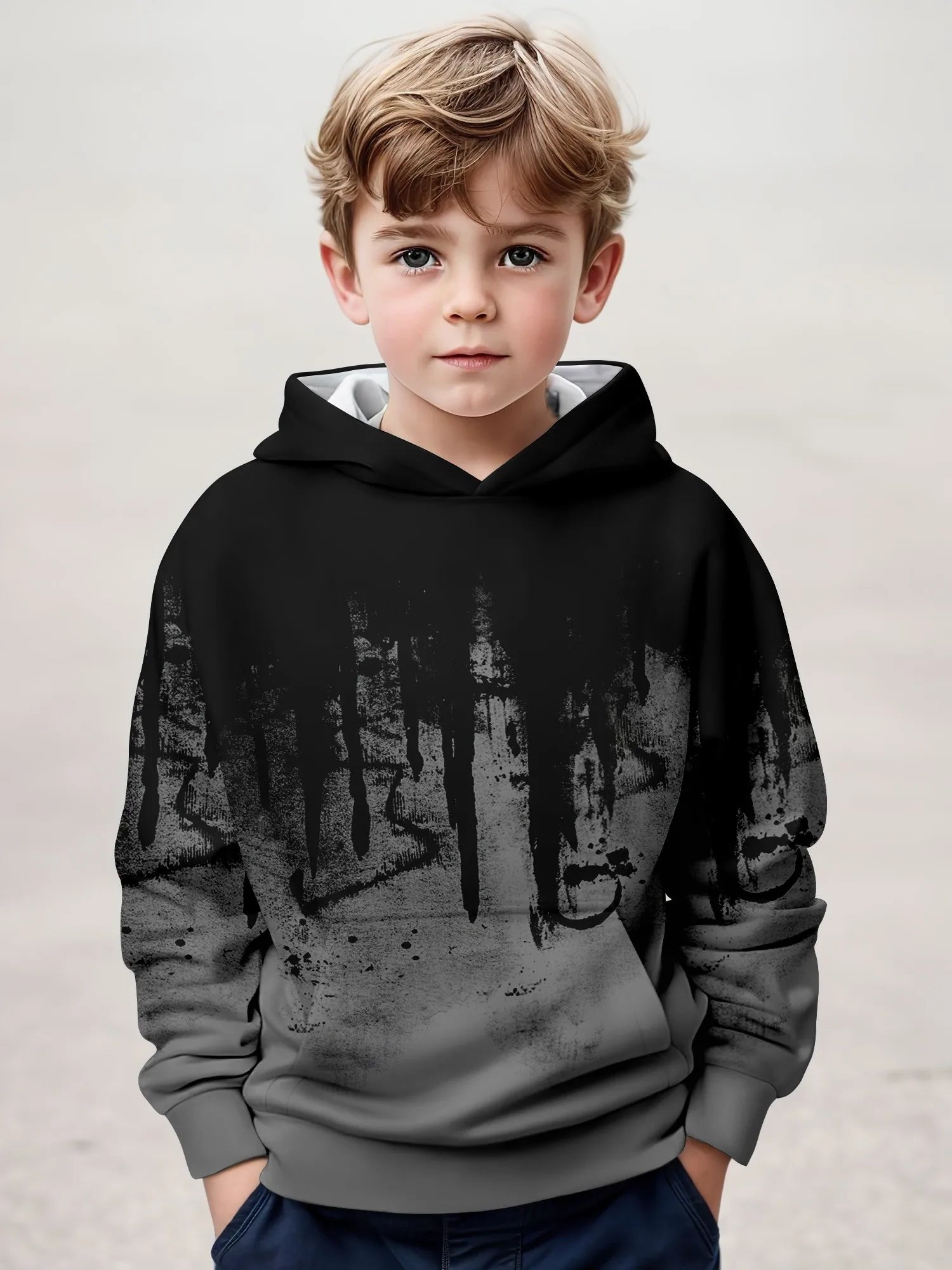 2-12Y Kids Boys  Long Sleeve 3D Fashion Print Spring Fall Hoodie