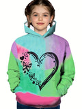 2-12Y Kids Girl Long Sleeve 3D Butterfly Print Hoodie