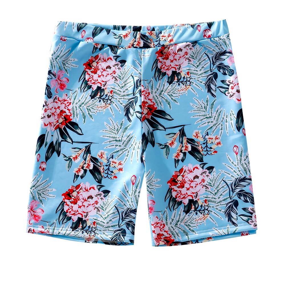 Family Matching Mother Kids Swimsuit Print Swimwear