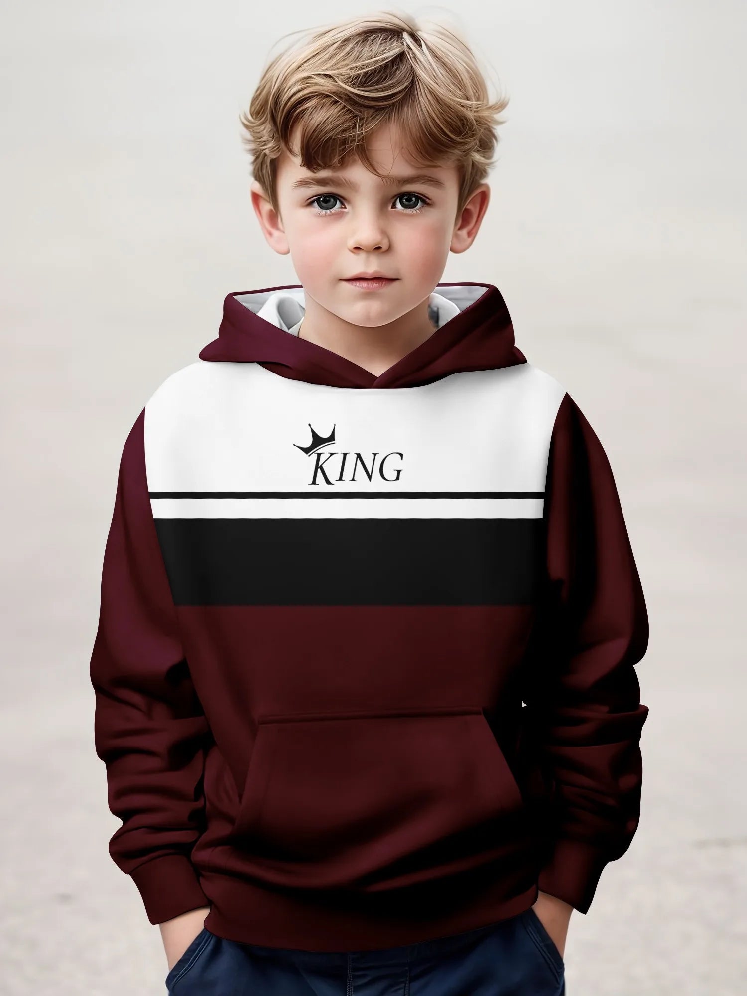 2-12Y Kids Boys  Long Sleeve 3D Fashion Print Spring Fall Hoodie