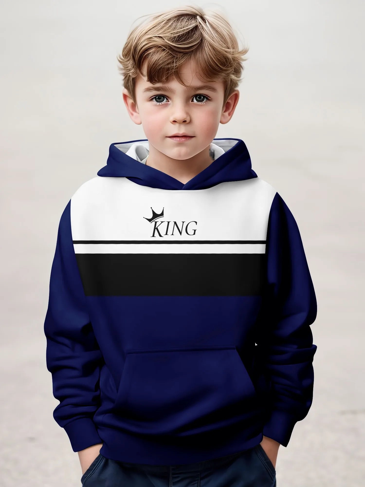 2-12Y Kids Boys  Long Sleeve 3D Fashion Print Spring Fall Hoodie