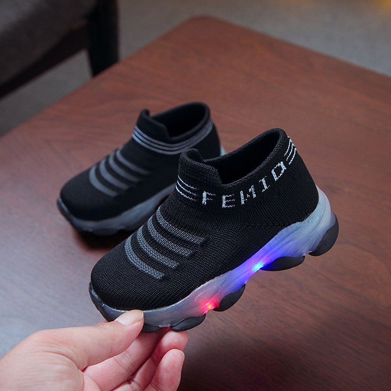 Kids Casual Sneaker LED Light Shoes Children Cozy Tennis Shoes