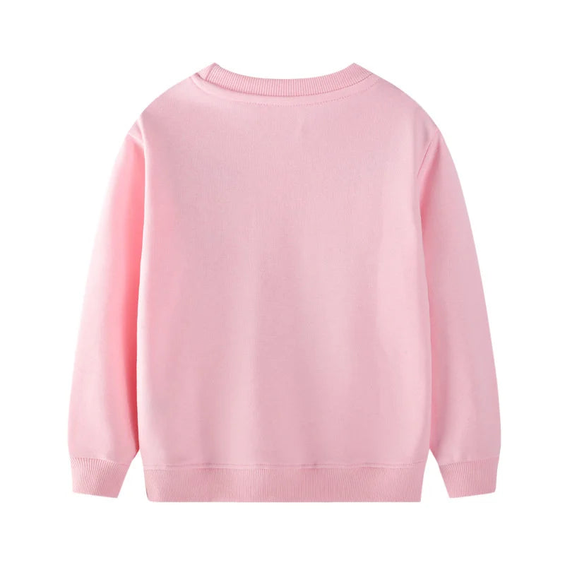 2-7T Fairy Tale Girls Sweatshirts Autumn Spring Long Sleeve Hooded Shirts