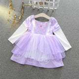 1-6Y Kid Girl Princess Ice and Snow Anna Alice Mesh Dress