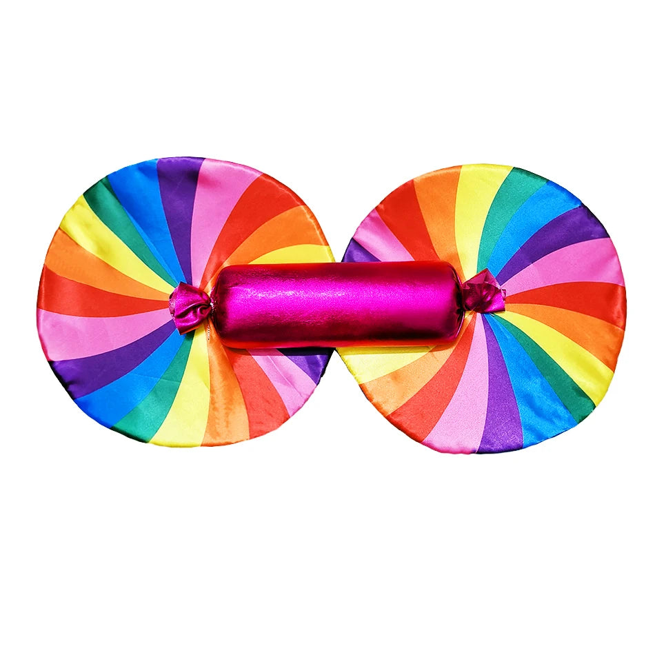 2-9Y Kid Baby Girl Rainbow Candy Costume Cosplay Lollipop Princess Dress