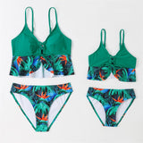 Family Matching Mother Daughter Swimsuits Ruffled Bikini