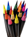 20 Color Brush Nib Watercolor Pen Set Painting Stationery Set