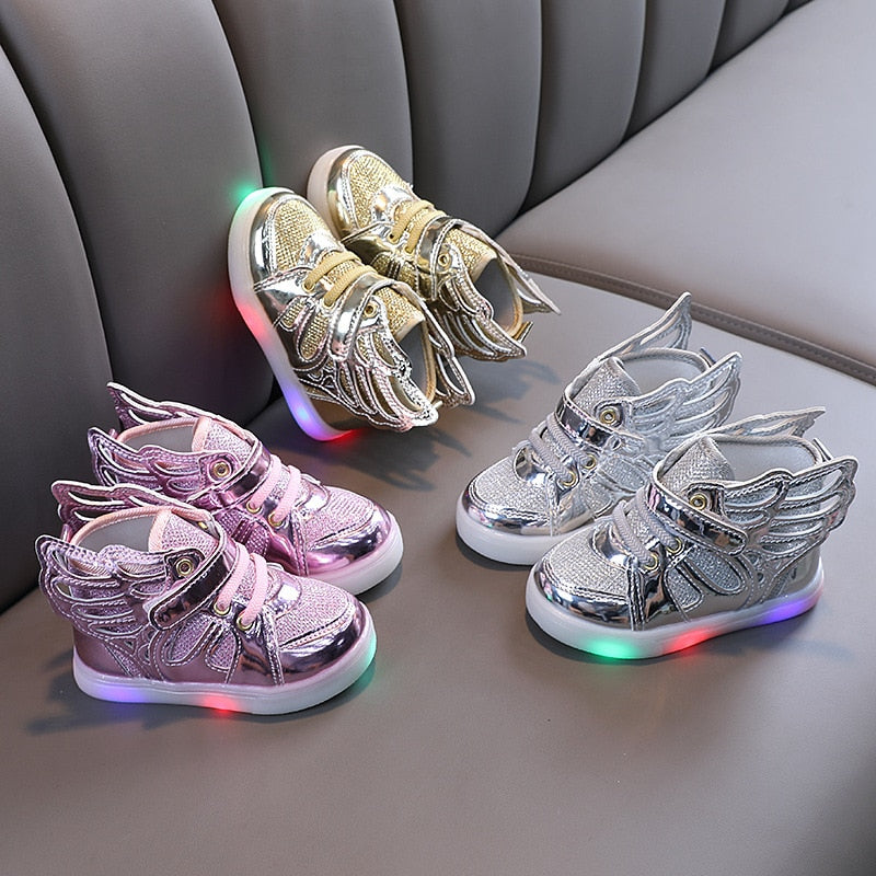Fashion Kids Spring Autumn Glow Flashing LED Shoes Sports Shoes