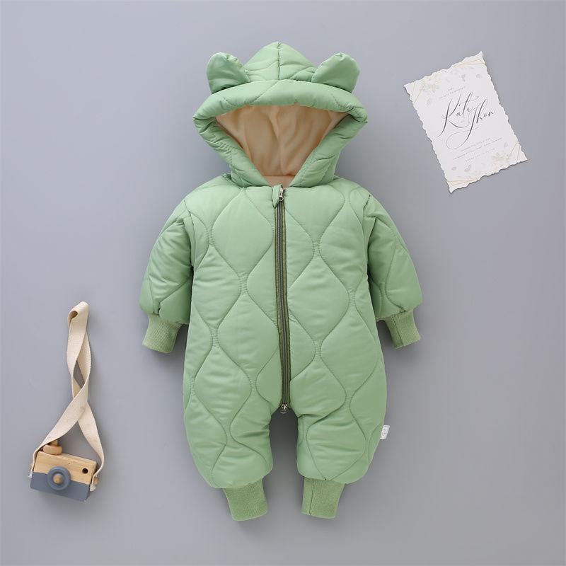 Baby Girl Down Cotton Bodysuit Autumn Winter Thickening Rompers
