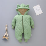 Baby Girl Down Cotton Bodysuit Autumn Winter Thickening Rompers
