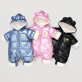 Baby Girl Winter Thickened Fleece Cotton Rompers