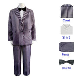 3-10T Kid Boy Wednesday Halloween Striped Cosplay Costume Sets Outfits