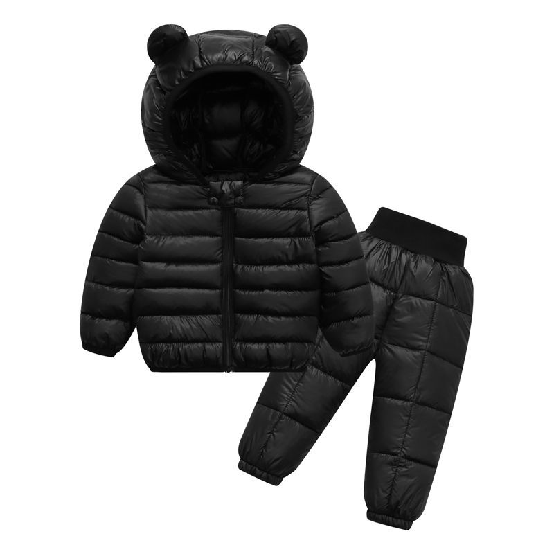 Kid Baby Boy Girl Down Cotton Warm 2 Pcs Sets