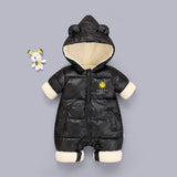 Baby Girl Winter Thickened Fleece Cotton Rompers