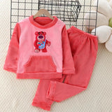 Kid Baby Boy Girl Pajamas Thickened Warm Winter Home Suits