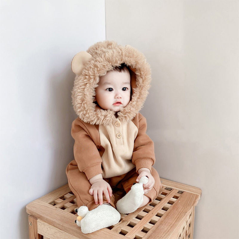 0-3Y Baby Jumpsuit Autumn Newborn Infant Cute Lion Romper