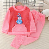 Kid Baby Boy Girl Pajamas Thickened Warm Winter Home Suits