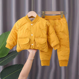 Kid Baby Girl Boy Cotton Suit Autumn Winter 2 Pcs Sets