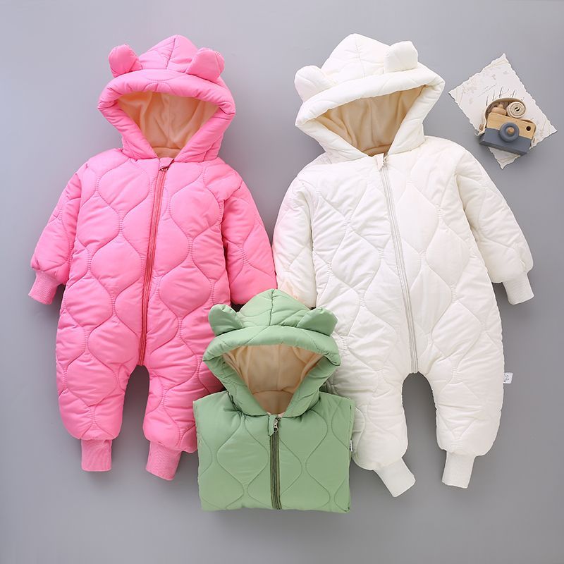 Baby Girl Down Cotton Bodysuit Autumn Winter Thickening Rompers