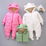 Baby Girl Down Cotton Bodysuit Autumn Winter Thickening Rompers