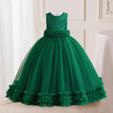 Flower Girl Formal Maxi Grace Tulle Stitching Catwalk Piano Princess Dress