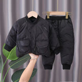Kid Baby Girl Boy Cotton Suit Autumn Winter 2 Pcs Sets