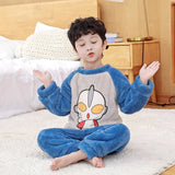 Kid Baby Boy Autumn Winter Plush Thick Pajamas
