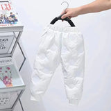 Kid Baby Girl Boy Down Winter Bright Down Thickened Pants