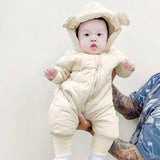 Baby Girl Down Cotton Bodysuit Autumn Winter Thickening Rompers
