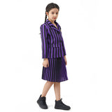 3-8T Kid Halloween Wednesday Black Cosplay Costume