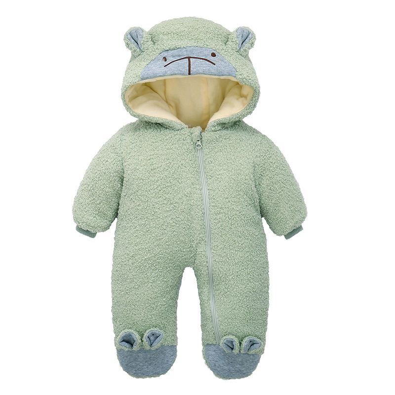 Baby Boy Girl Winter Fleece Jumpsuit Rompers