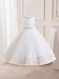 Flower Girl Formal Maxi Grace Tulle Stitching Catwalk Piano Princess Dress