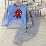 Kid Baby Boy Girl Pajamas Thickened Warm Winter Home Suits