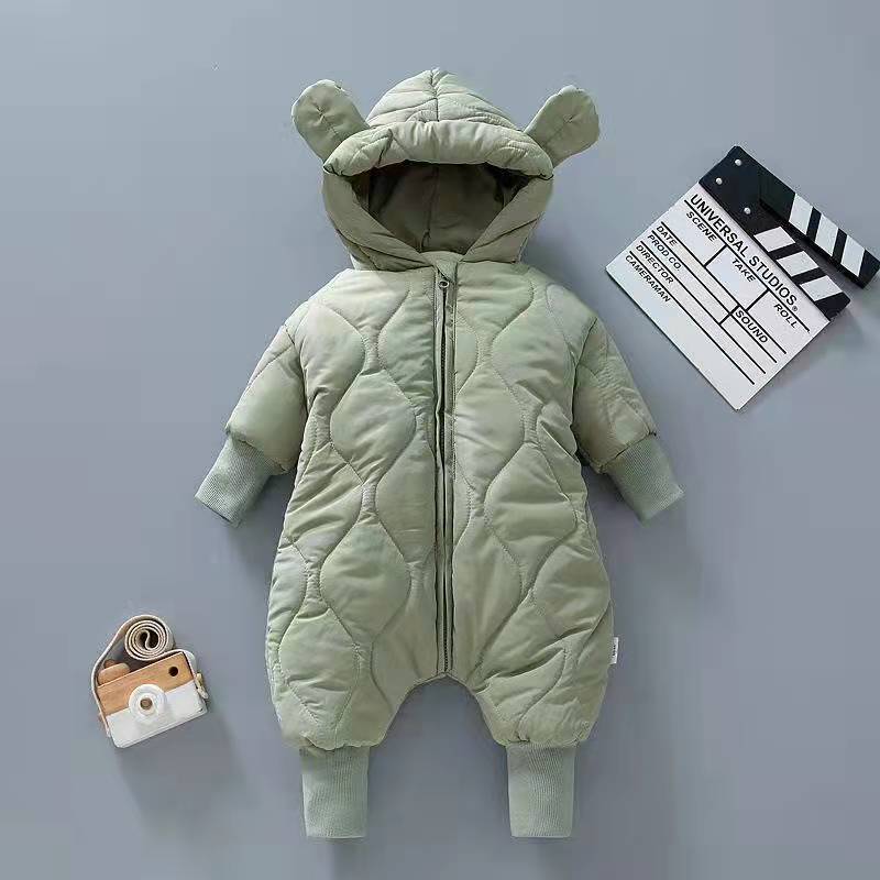 Baby Girl Down Cotton Bodysuit Autumn Winter Thickening Rompers
