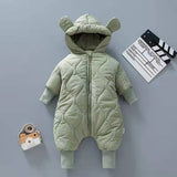 Baby Girl Down Cotton Bodysuit Autumn Winter Thickening Rompers