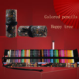 72 Color Pencil Painting with Canvas Cover Professional Sketch Oil Pencil Set