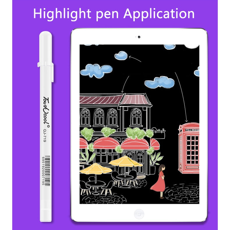 0.8mm  Ink Gel Pen Set Sketch Painting Pen Set Highlighter Set for Student Stationery Drawing Art Writing School Supplies Art Hand-painted Anime Design Hook Line Pen School Stationery Supplies