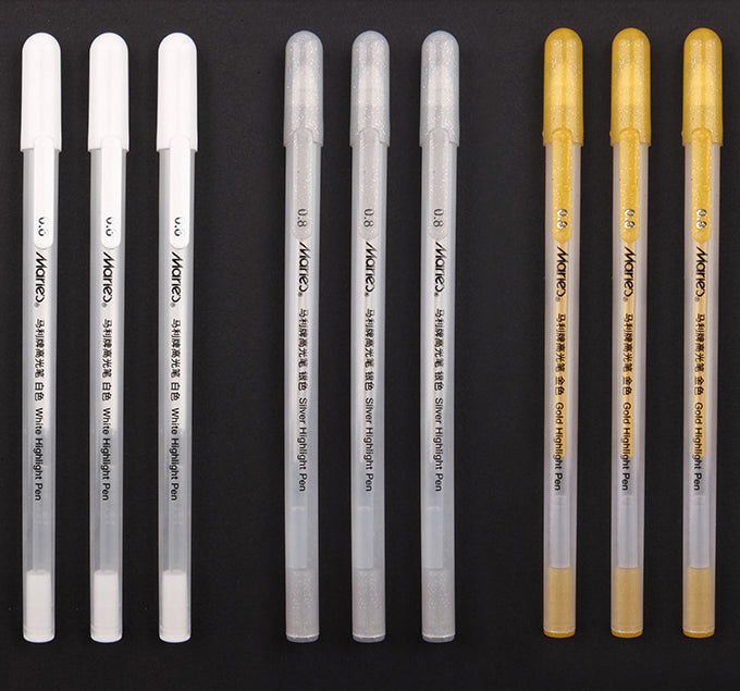 0.8mm  Ink Gel Pen Set Sketch Painting Pen Set Highlighter Set for Student Stationery Drawing Art Writing School Supplies Art Hand-painted Anime Design Hook Line Pen School Stationery Supplies